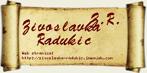 Živoslavka Radukić vizit kartica